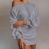 Off-Shoulder Luxe Comfort Knit Dress