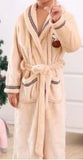 Winter Coral Fleece Thick Bathrobe