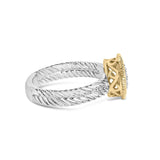 Golden Heart Embrace Ring