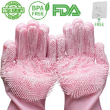 Silicone Dishwashing Scrubber Gloves!