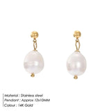 Golden Pearl Grace Earrings