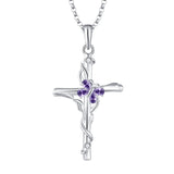 Divine Radiance Zircon Cross Necklace