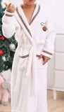 Winter Coral Fleece Thick Bathrobe