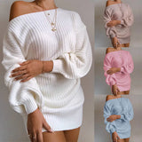 Off-Shoulder Luxe Comfort Knit Dress